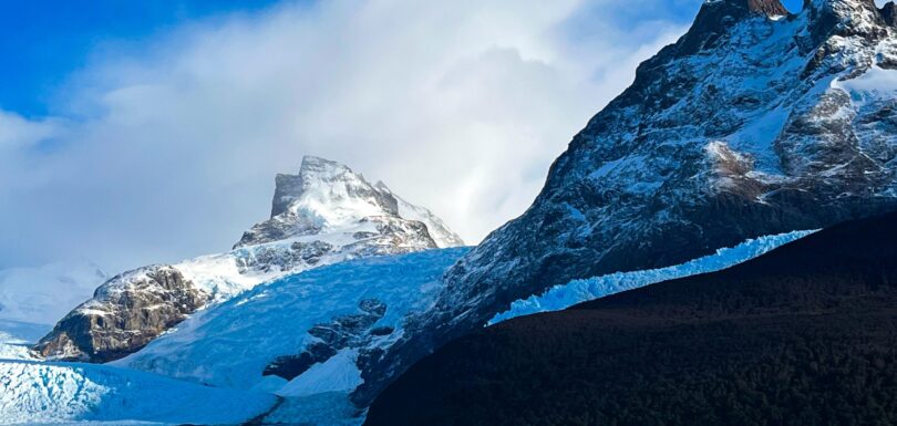 Paisaje escénico en el Parque Nacional y Reserva Los Glaciares en la provincia de Santa Cruz, Argentina